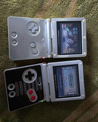 gam boy advance sp , grigio e nes edition