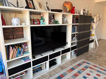 Libreria moderna con anta scorrevole – L 407cm