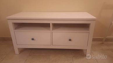 MOBILE TV IKEA HEMMES A DUE CASSETTI BIANCO