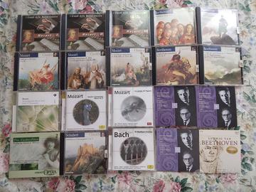 10 cd Mozart, 8 cd Beethoven, 1 Bach e 1 Schubert