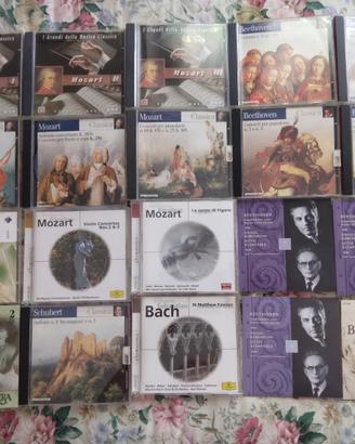 10 cd Mozart, 8 cd Beethoven, 1 Bach e 1 Schubert
