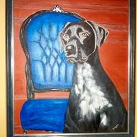 Quadro olio su tela con cornice.