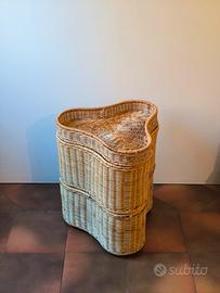 Mobiletto IKEA rattan vintage 