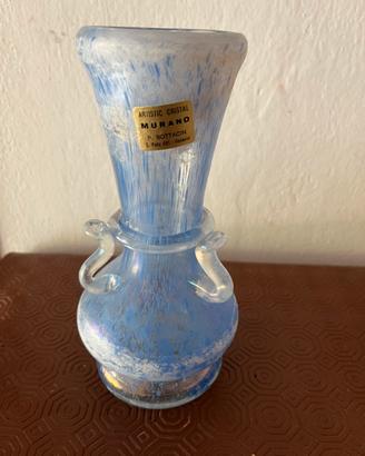 Vaso vetro di murano azzurro