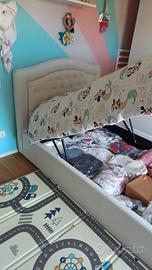 Letto contenitore 1 piazza e mezza con materasso 