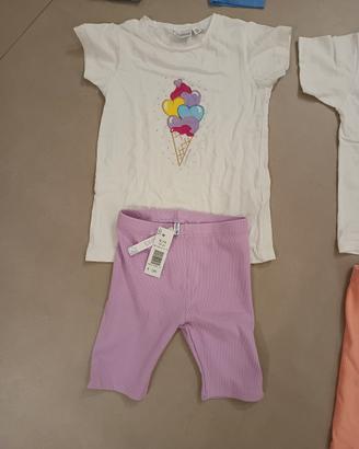 completini t-shirt e pantaloncini