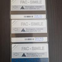 3 schede telefoniche prototipi differenti