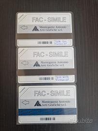 3 schede telefoniche prototipi differenti