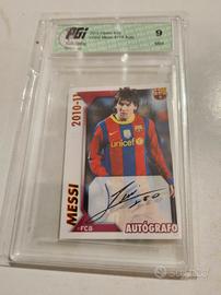 Leo Messi autografo 2010-11 Barcellona graded 9 