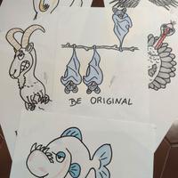 Vignette originali autografate 