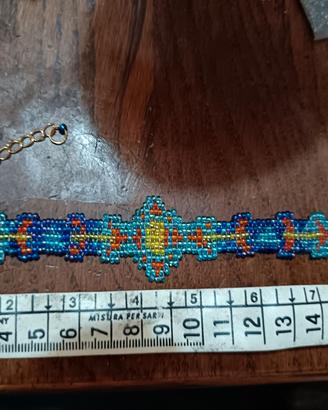 Bracciale estivo in perline di vetro trasparenti