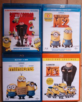 Blu Ray CATTIVISSIMO ME 1,2,3 e MINNIONS