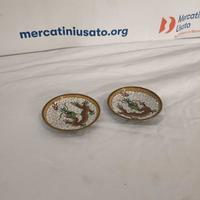 Coppia di piattini Cloisonnè anni 60-70