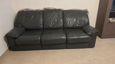 Divano in pelle nero