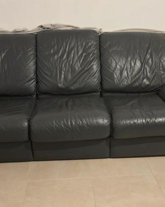 Divano in pelle nero