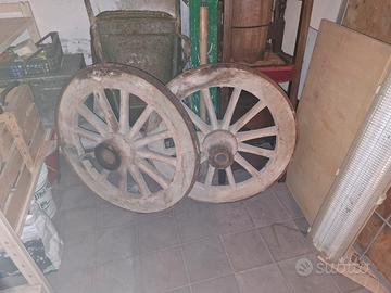 ruote carro in legno