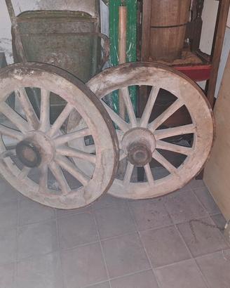 ruote carro in legno