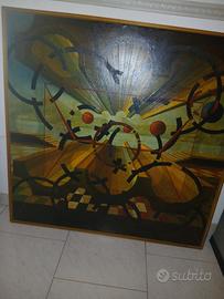 Quadro astratto Ezio Ghidini " 2000" + omaggio