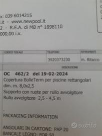 Copertura Piscina a rullo