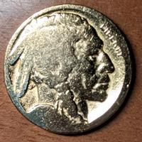 Riproduzione moneta d'oro 5 cents Buffalo