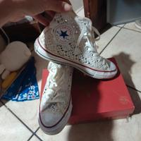 converse in pizzo panna taglia 37,5