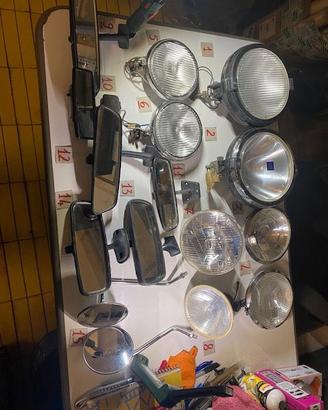 Fari e retrovisori auto d'epoca e rally