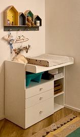 Fasciatoio Ikea SMÅSTAD con pomelli a nuvoletta