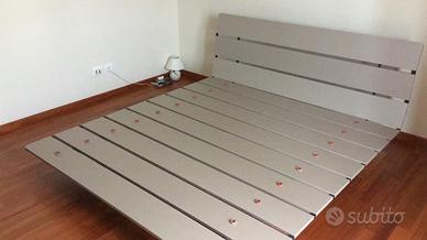 Letto Flou Tadao matrimoniale - Grigio Epoque