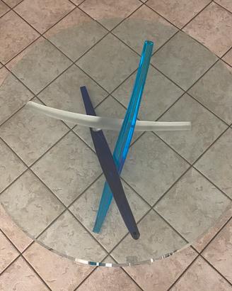 Tavolino in cristallo e vetro di Murano