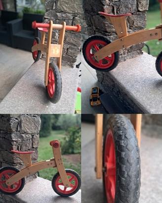 Bici senza pedali in legno per bambini 