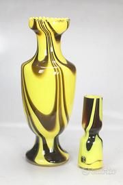 Due vasi in vetro di Murano