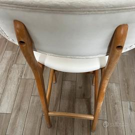 Sgabelli bar in legno-Shabby chic da rifoderare