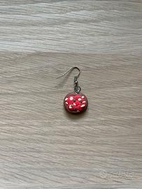 Orecchino pendente in fimo
