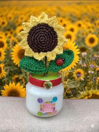 girasole all'uncinetto 