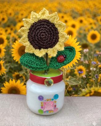girasole all'uncinetto 
