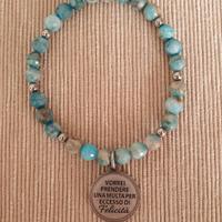 Bracciale Turchese con ciondolo,argento,Kidult 