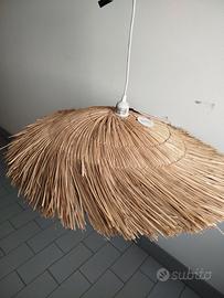 Lampadario in fibra naturale
