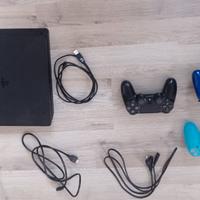 ps4 slim 2 controller + cover + scatola originale 