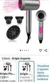 Asciugacapelli agli ioni di litio, 2000 W