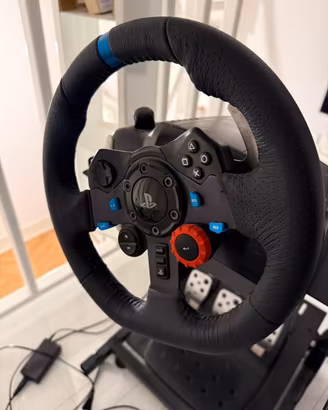 Playstation, stand con volante, cambio, pedaliera