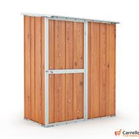 Casetta box giardino Acciaio 155x100 fin legno