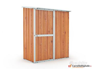 Casetta box giardino Acciaio 155x100 fin legno