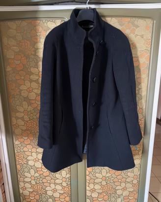 Cappotto Donna Nero  in Misto Lana e Cashmere