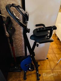 Cyclette da casa pieghevole con schienale