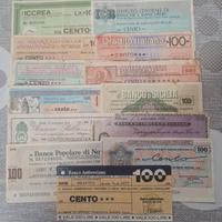 Miniassegni anni 70 piccola collezione 13 pezzi