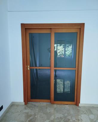 porta doppia anta scorrevole vetro satinato 