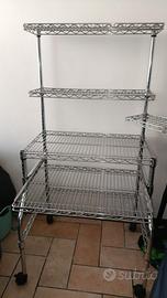 Scaffale in metallo cromato