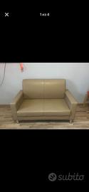 Divano 2 posto similpelle beige