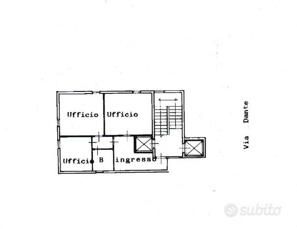 Via Dante piano alto ufficio mq 75 E. 800