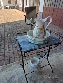 porta catino e porta brocca in ferro